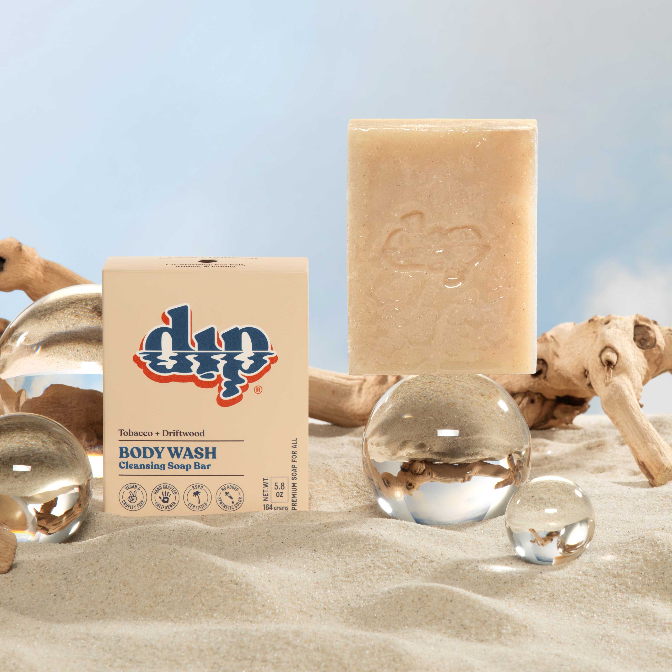 Dip Body Wash Cleansing Soap Bar - Tobacco & Driftwood - Image 3