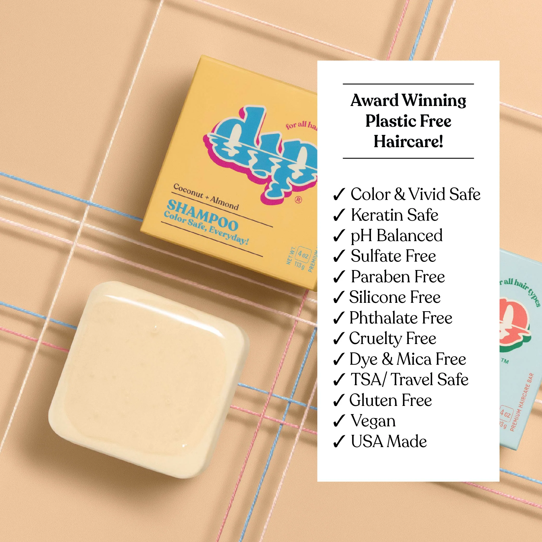 Dip Shampoo Bar: Color Safe, Everyday - Coconut & Almond - Image 7