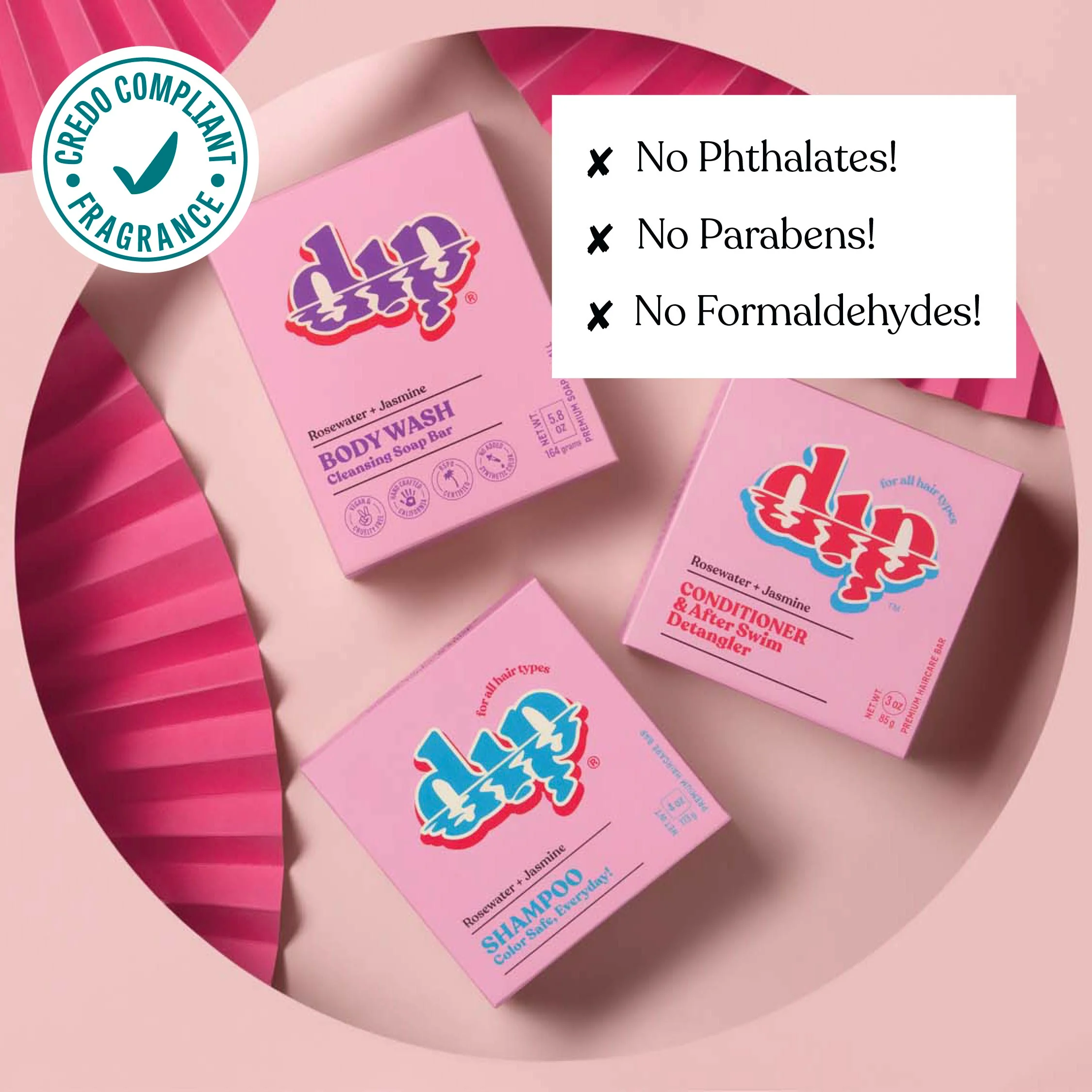 Dip Shampoo Bar: Color Safe, Everyday- Rosewater & Jasmine - Image 5