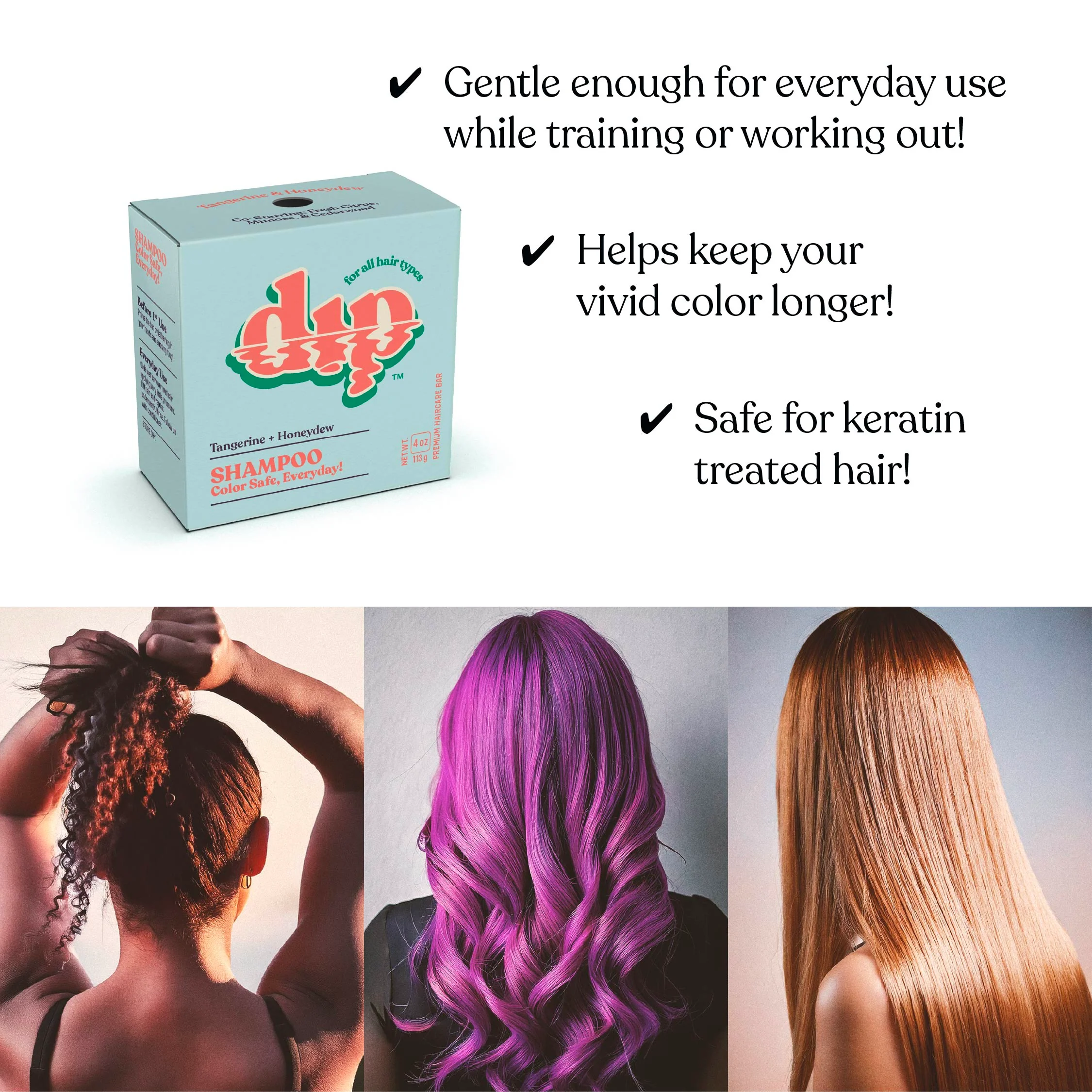 Dip Shampoo Bar: Color Safe, Everyday - Tangerine & Honeydew - Image 4