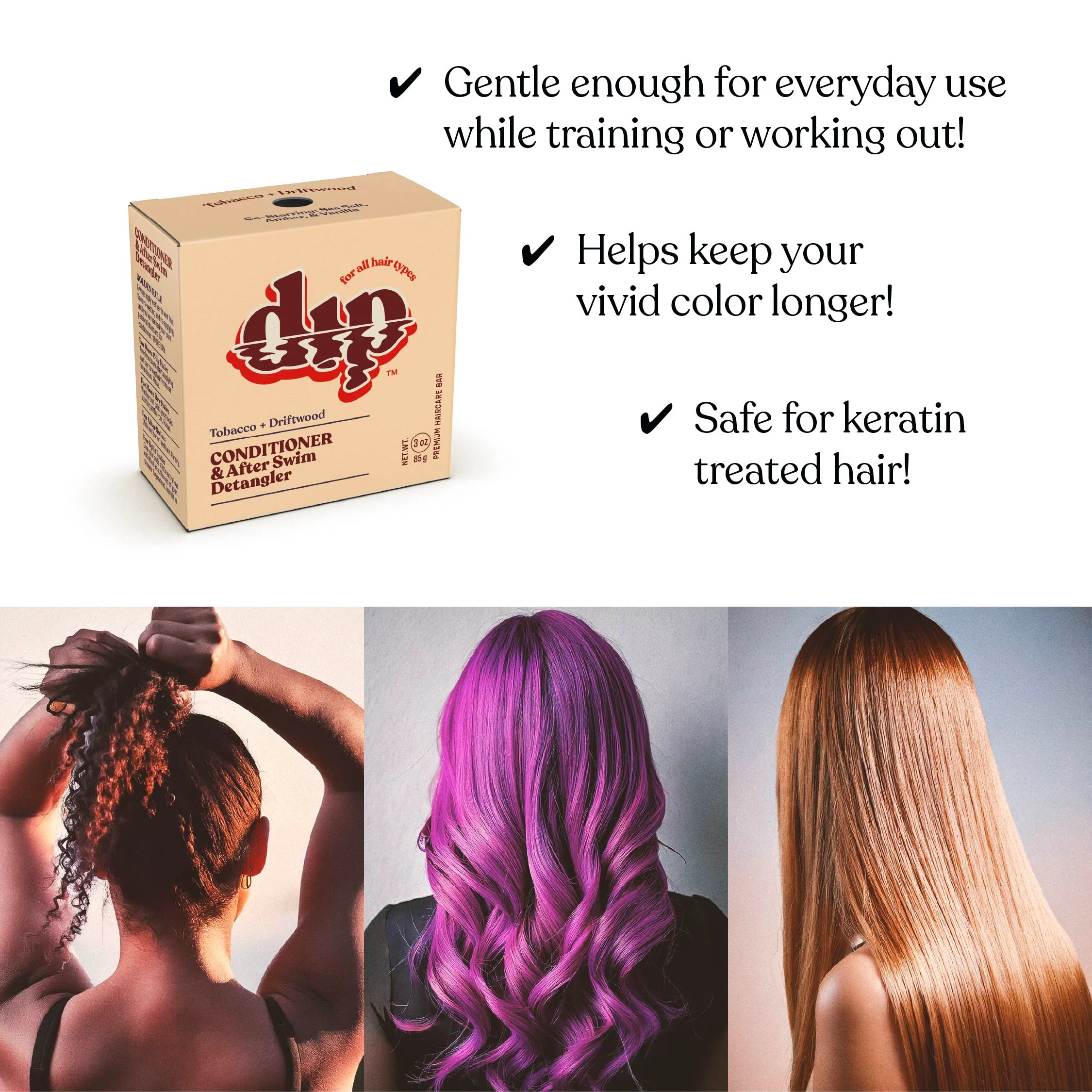 Dip Shampoo Bar: Color Safe, Everyday - Tobacco & Driftwood - Image 4