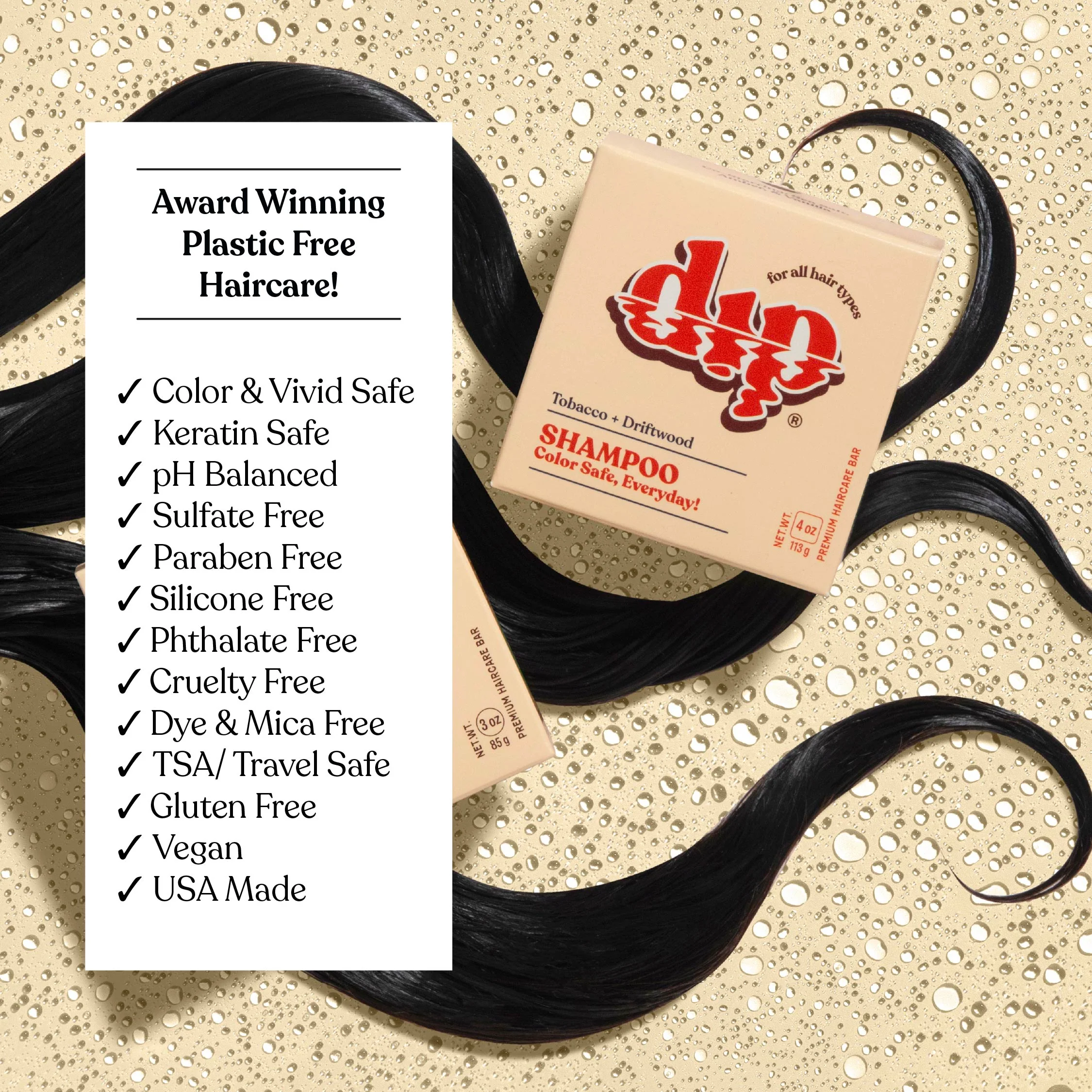 Dip Shampoo Bar: Color Safe, Everyday - Tobacco & Driftwood - Image 7