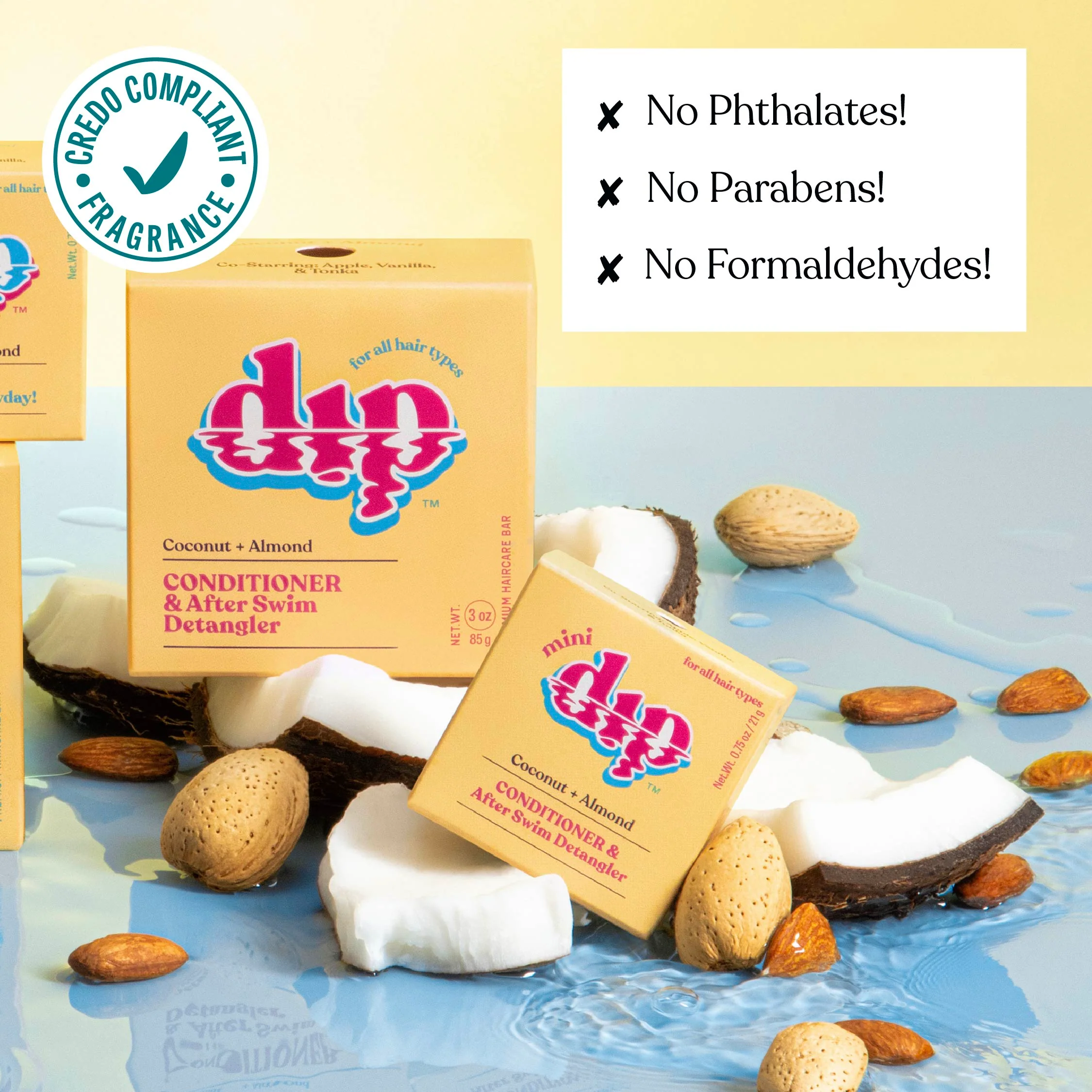 Dip Conditioner Bar & After Swim Detangler - Coconut & Almond - Image 4