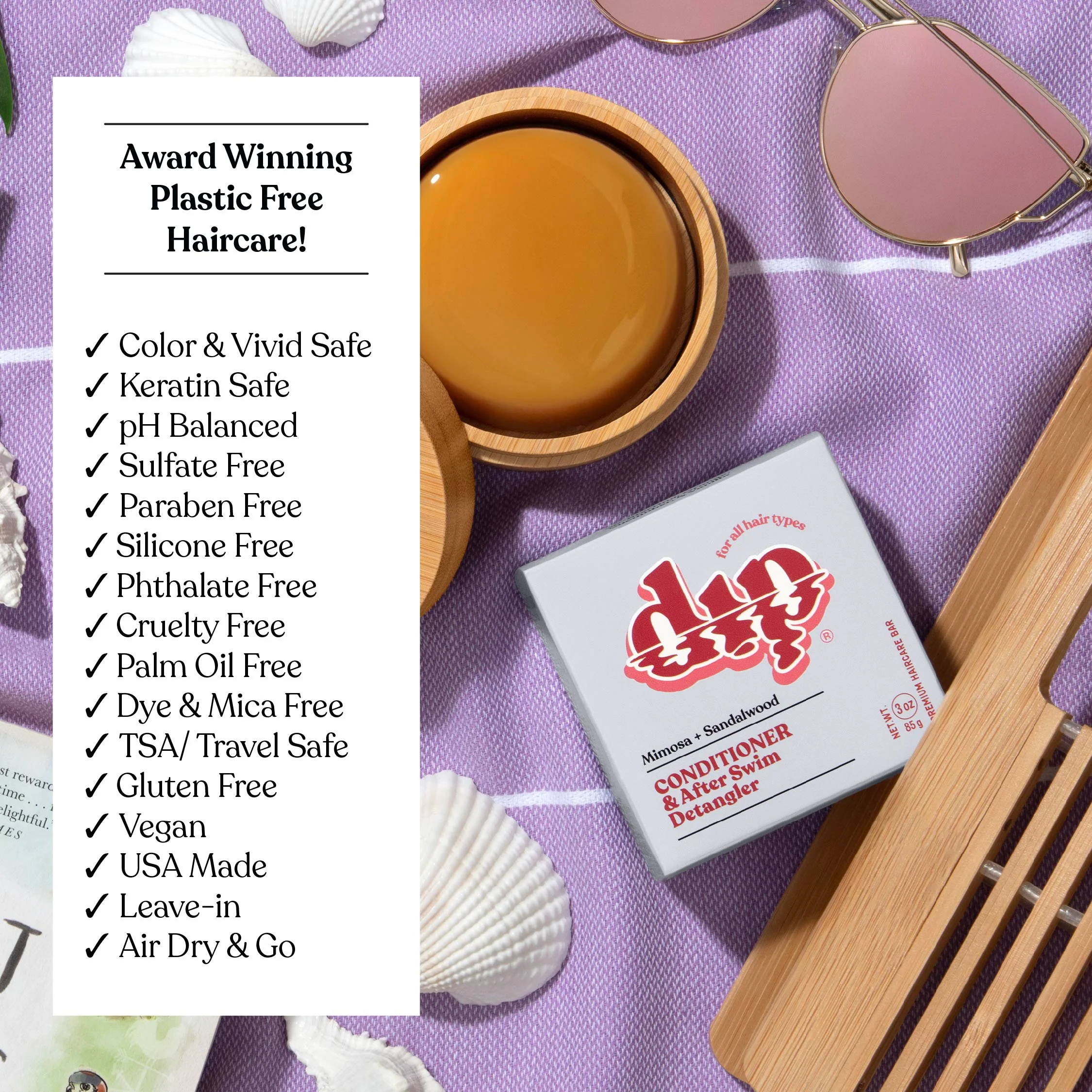 Dip Conditioner Bar & After Swim Detangler - Mimosa & Sandalwood - Image 8