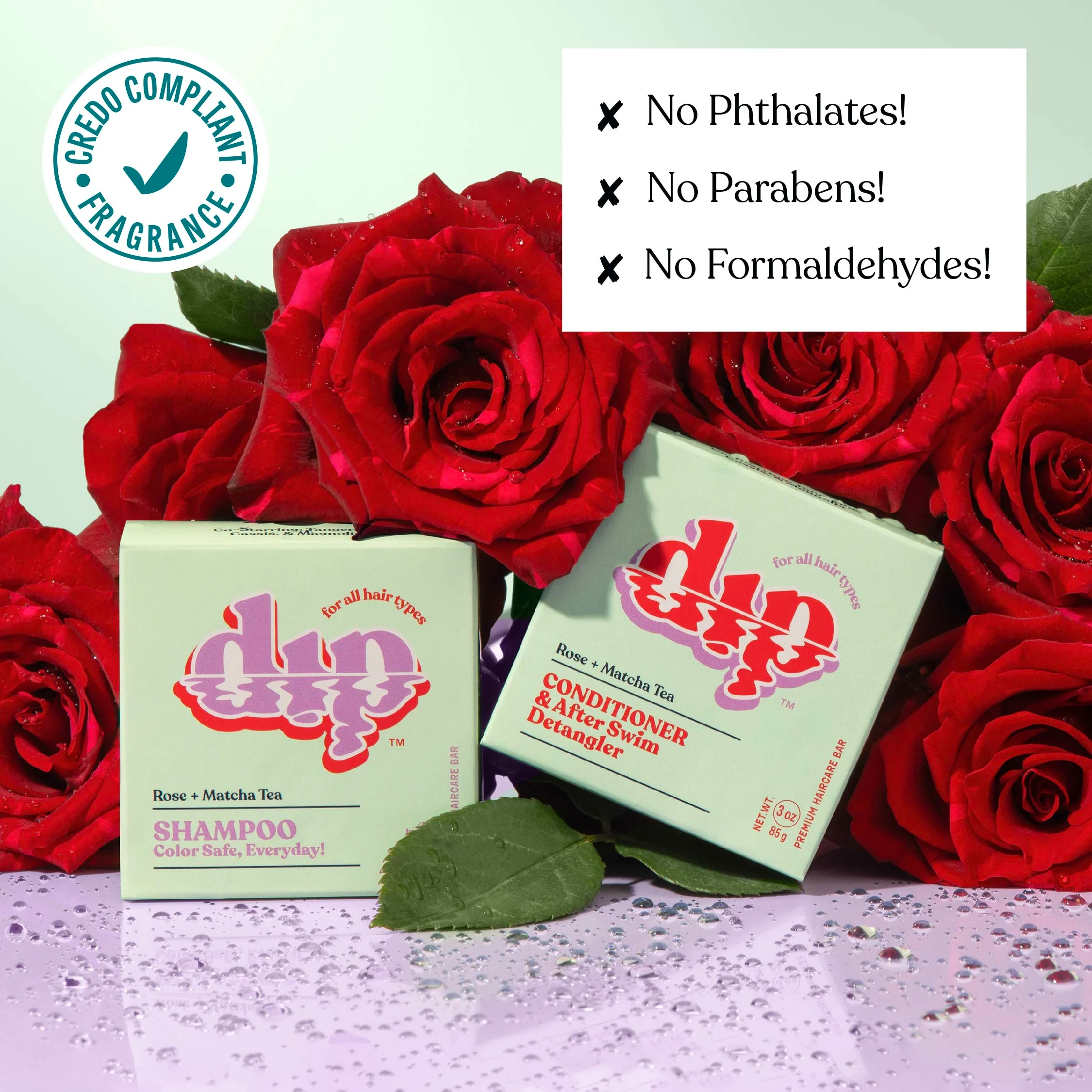 Dip Conditioner Bar & After Swim Detangler - Rose & Matcha Tea - Image 4