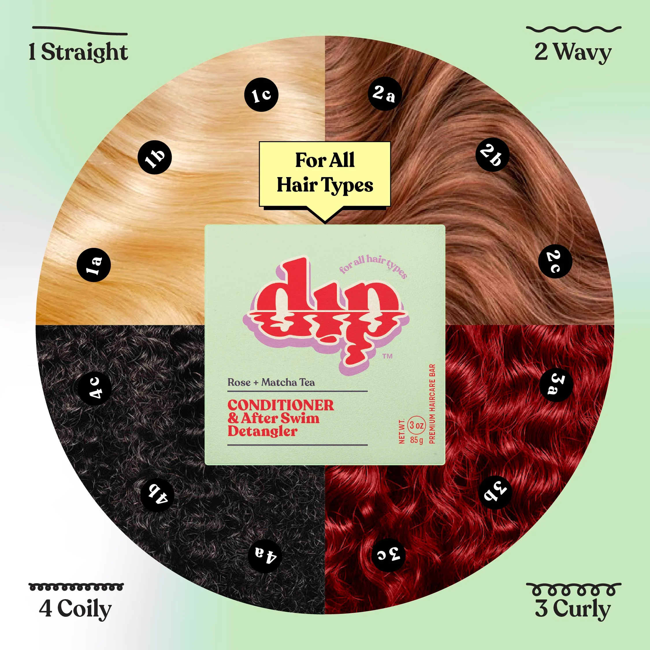 Dip Conditioner Bar & After Swim Detangler - Rose & Matcha Tea - Image 6