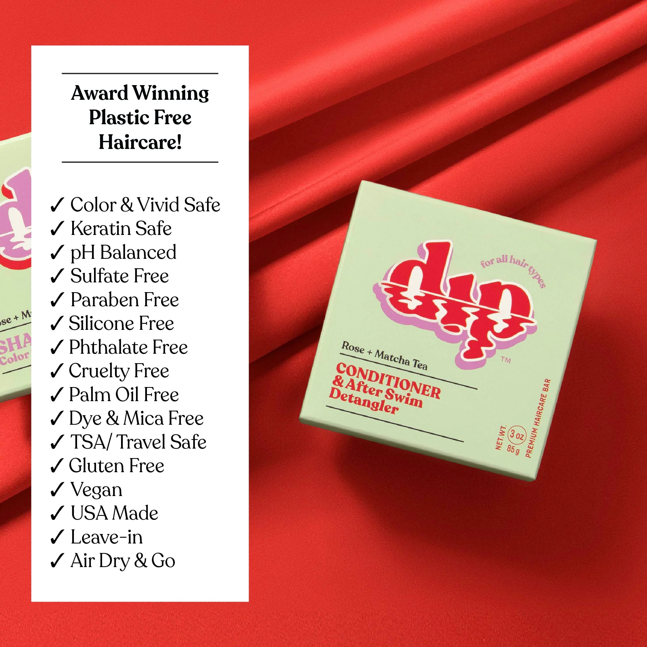 Dip Conditioner Bar & After Swim Detangler - Rose & Matcha Tea - Image 8