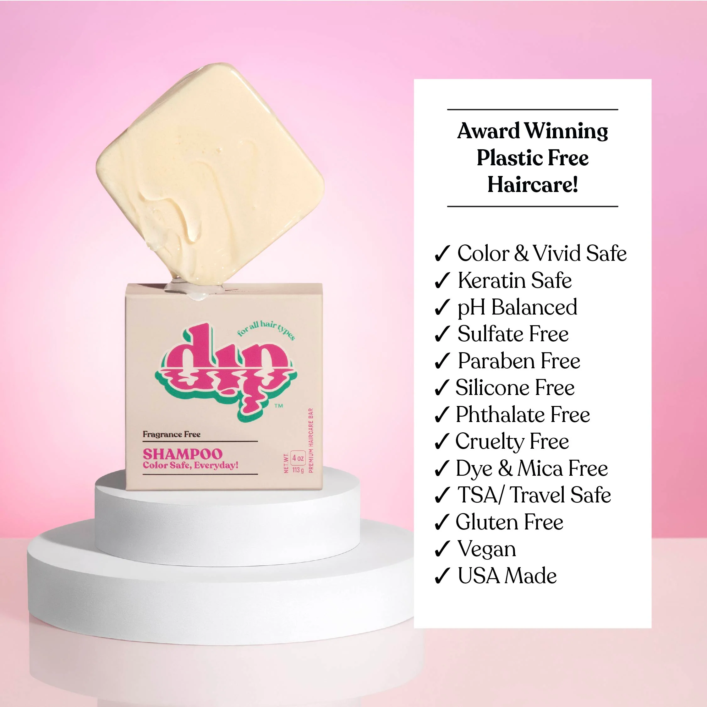 Dip Shampoo Bar: Color Safe, Everyday - Fragrance Free - Image 7