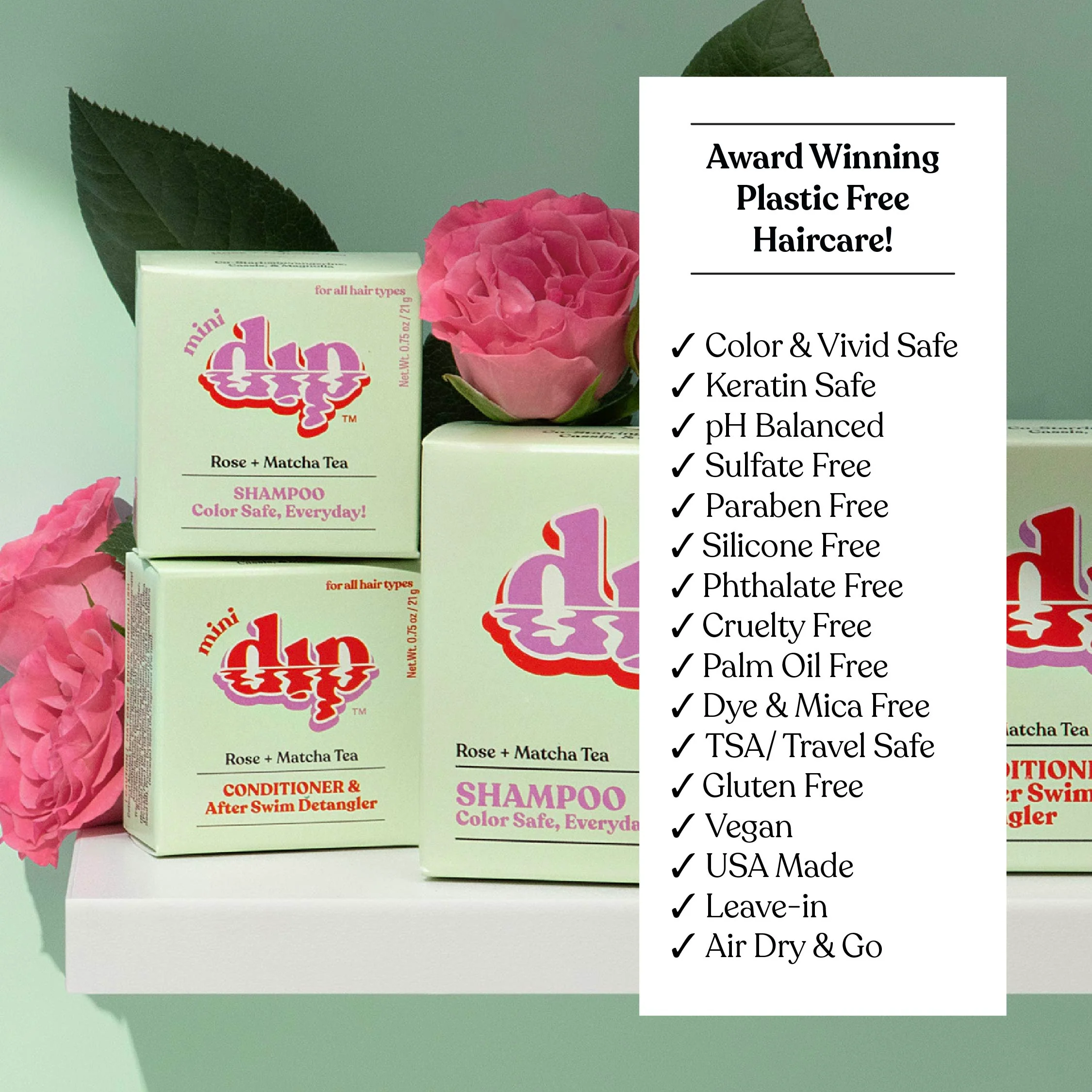 Mini Dip Conditioner & After Swim Detangler - Rose & Matcha Tea - Image 8