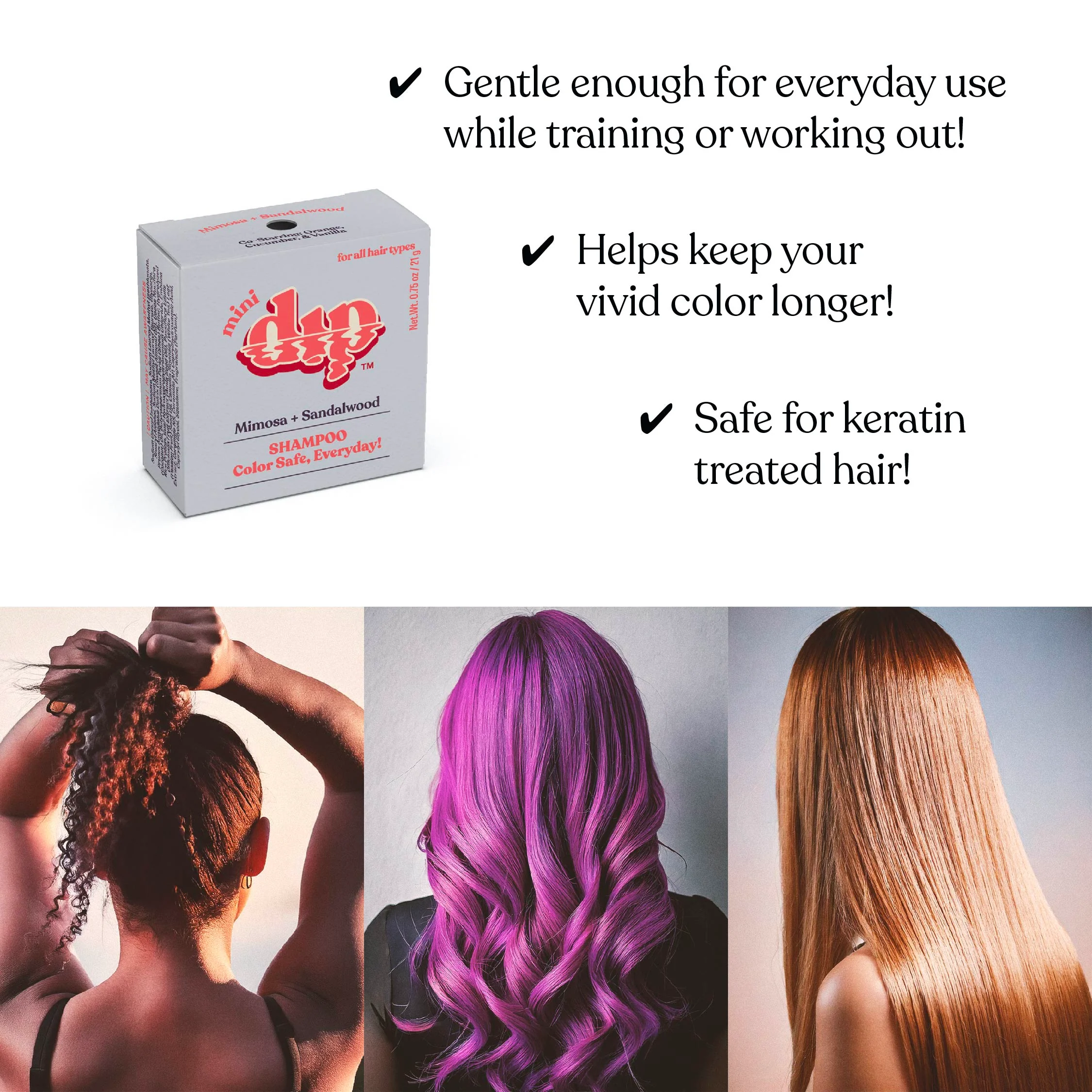 Mini Dip Shampoo Bar: Color Safe, Everyday - Mimosa & Sandalwood - Image 4