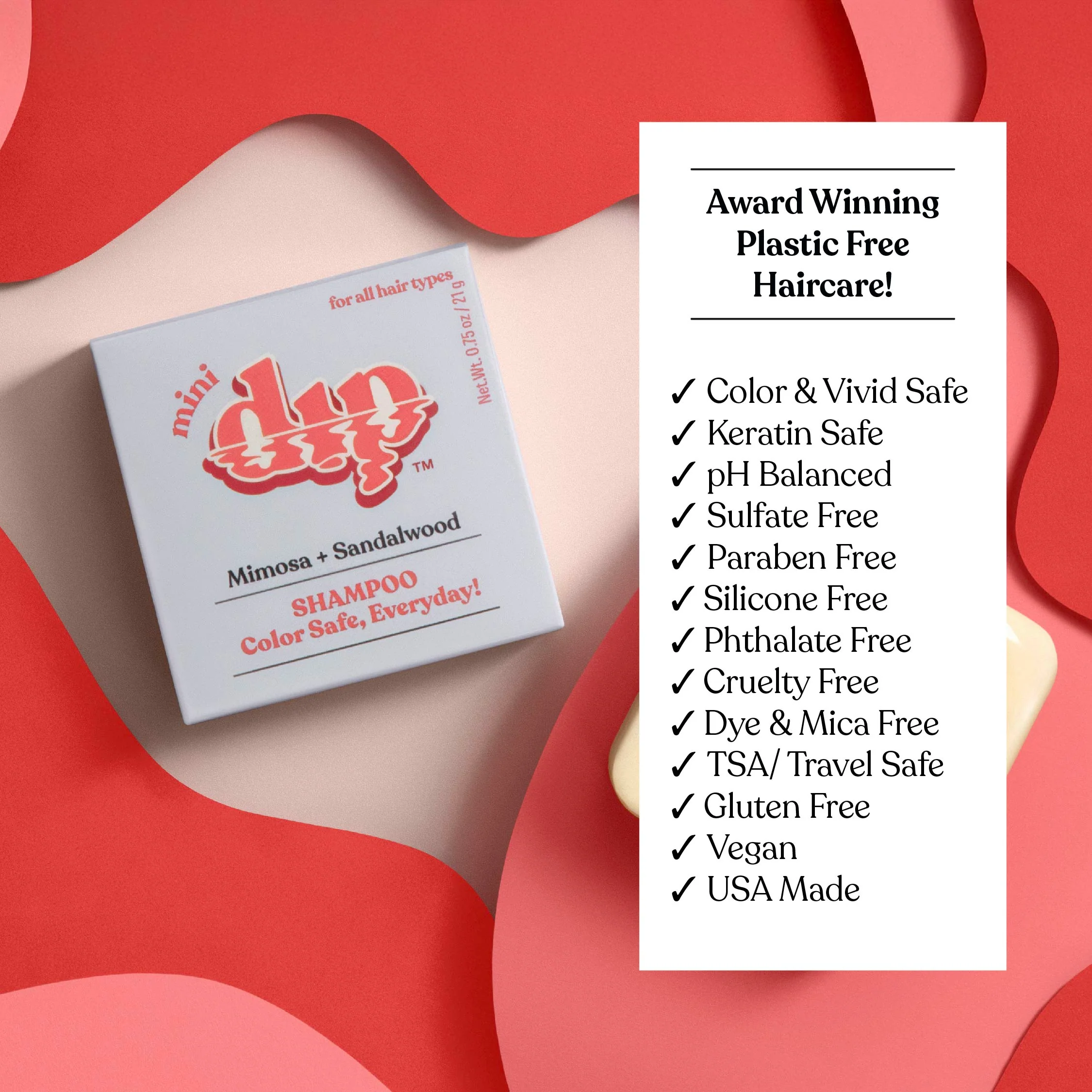 Mini Dip Shampoo Bar: Color Safe, Everyday - Mimosa & Sandalwood - Image 7