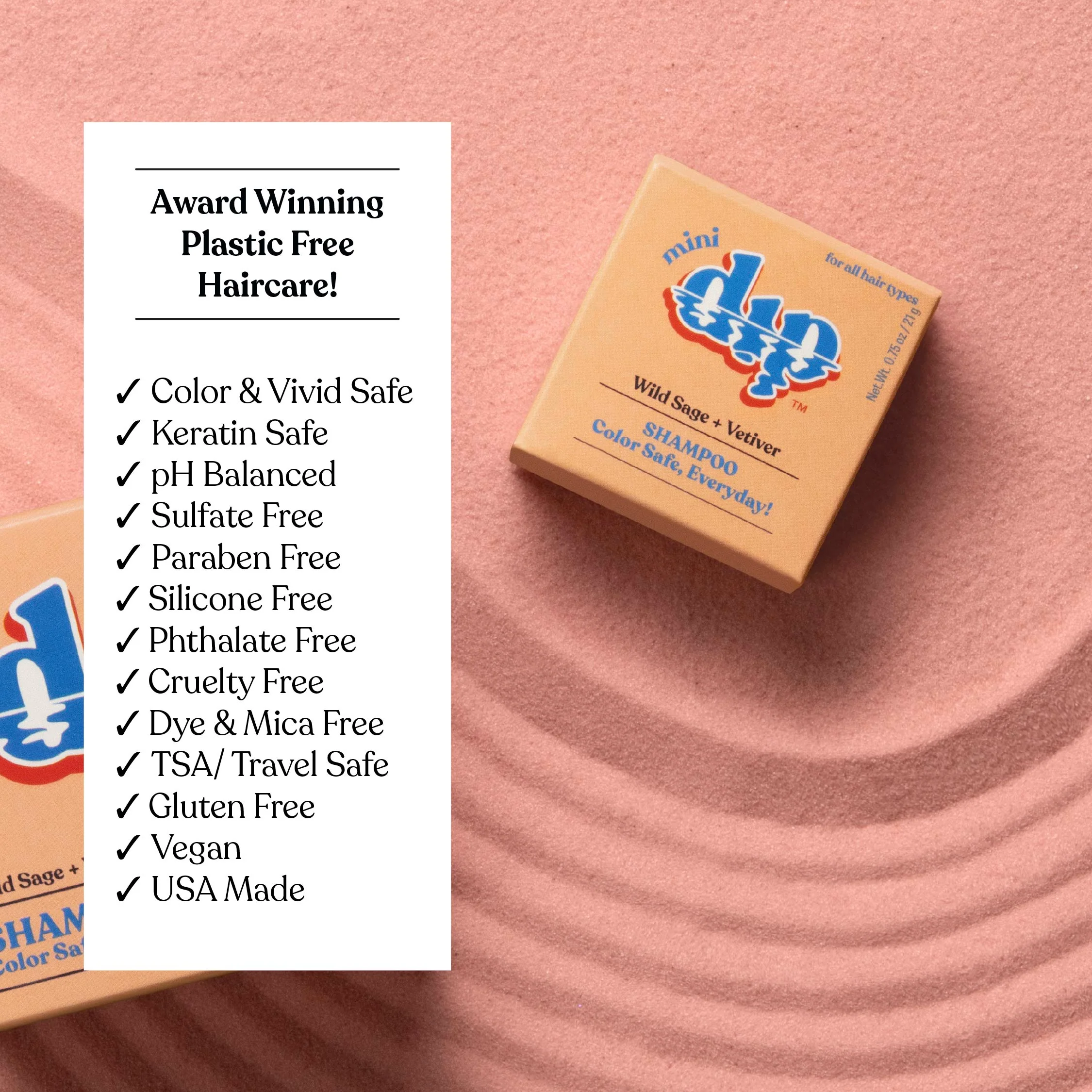 Mini Dip Shampoo Bar: Color Safe, Everyday - Wild Sage & Vetiver - Image 7