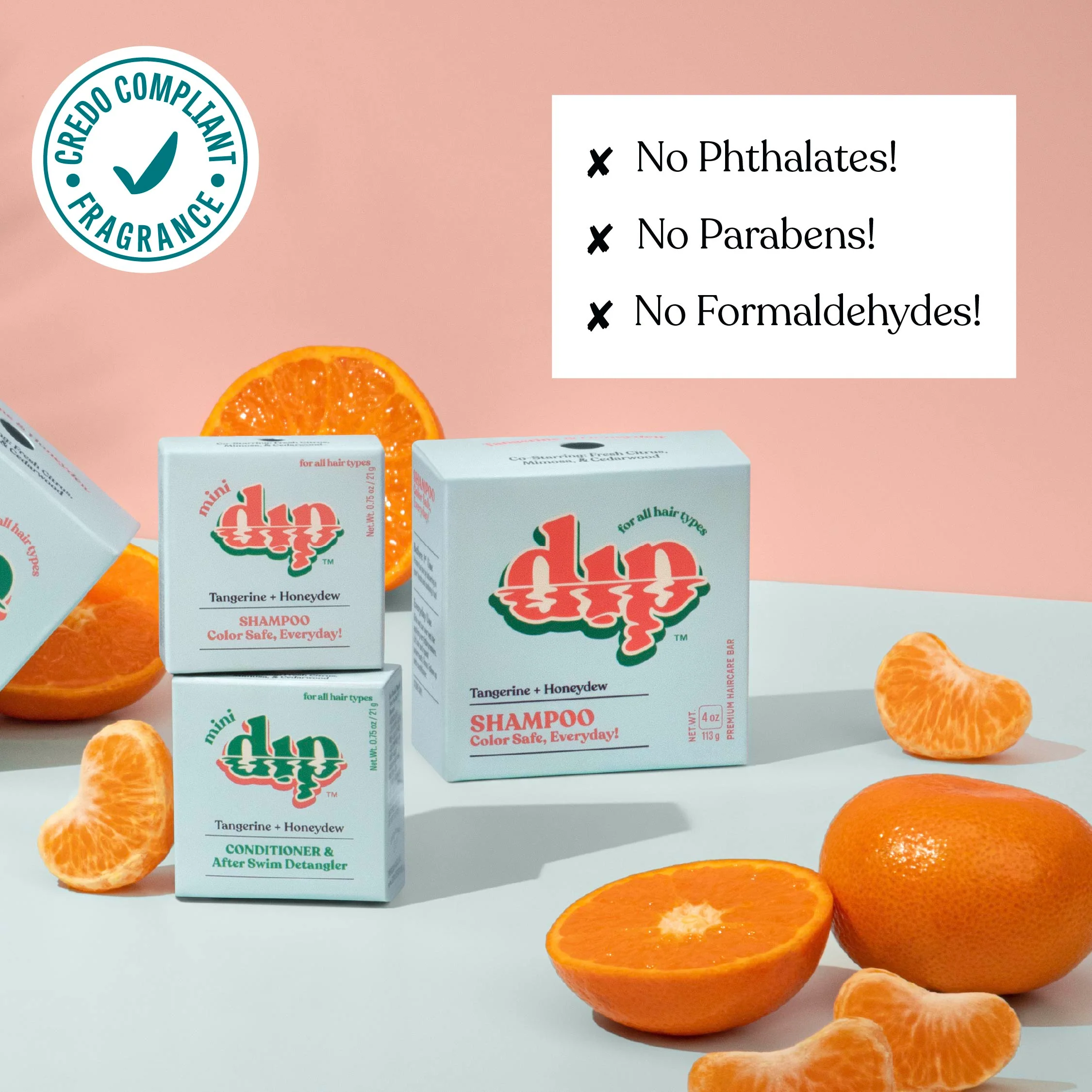 Mini Dip Shampoo Bar: Color Safe, Everyday - Tangerine & Honeydew - Image 5