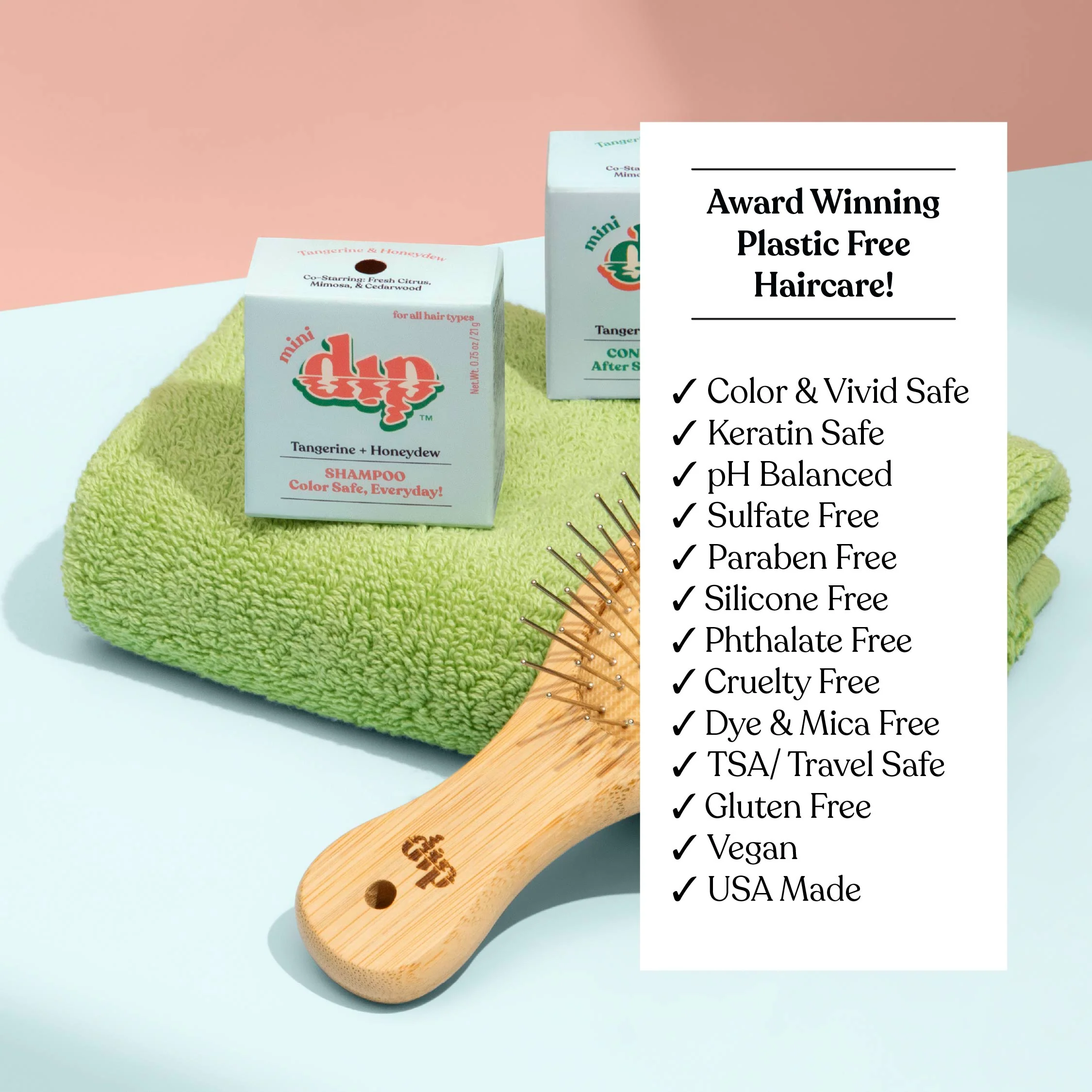 Mini Dip Shampoo Bar: Color Safe, Everyday - Tangerine & Honeydew - Image 7