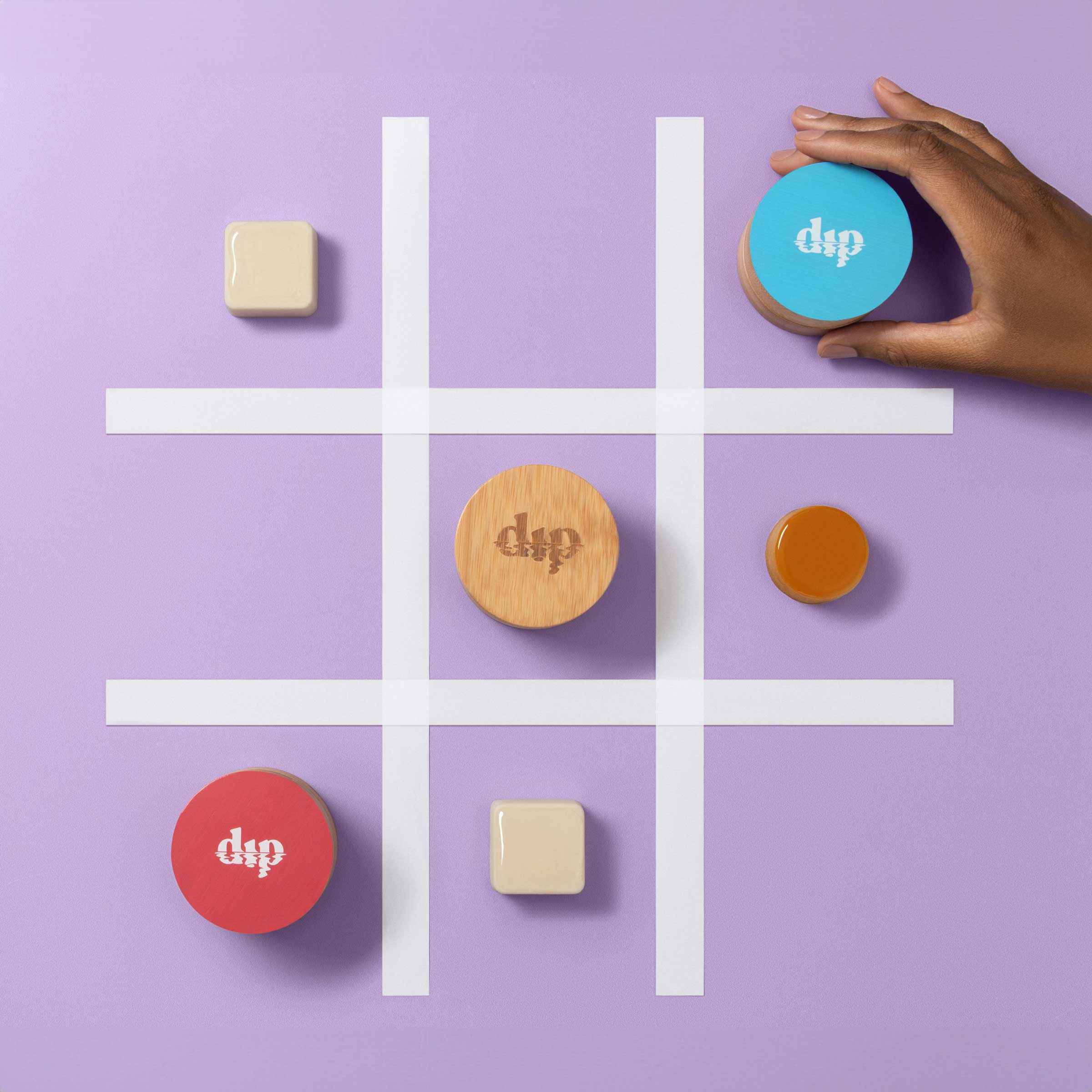 Mini Dip Bamboo Travel Case with Coaster : Red - Image 8