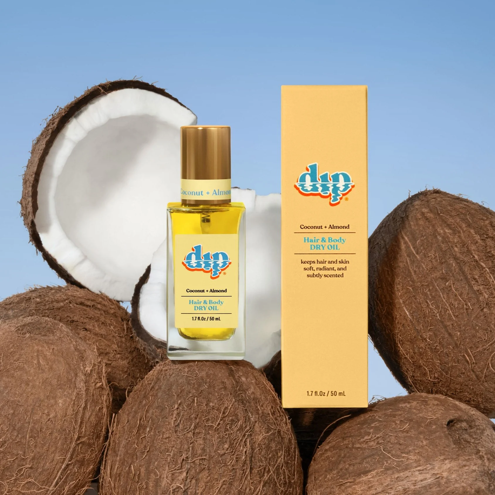 Dip Hair & Body Dry Oil - Coconut & Almond - Image 5