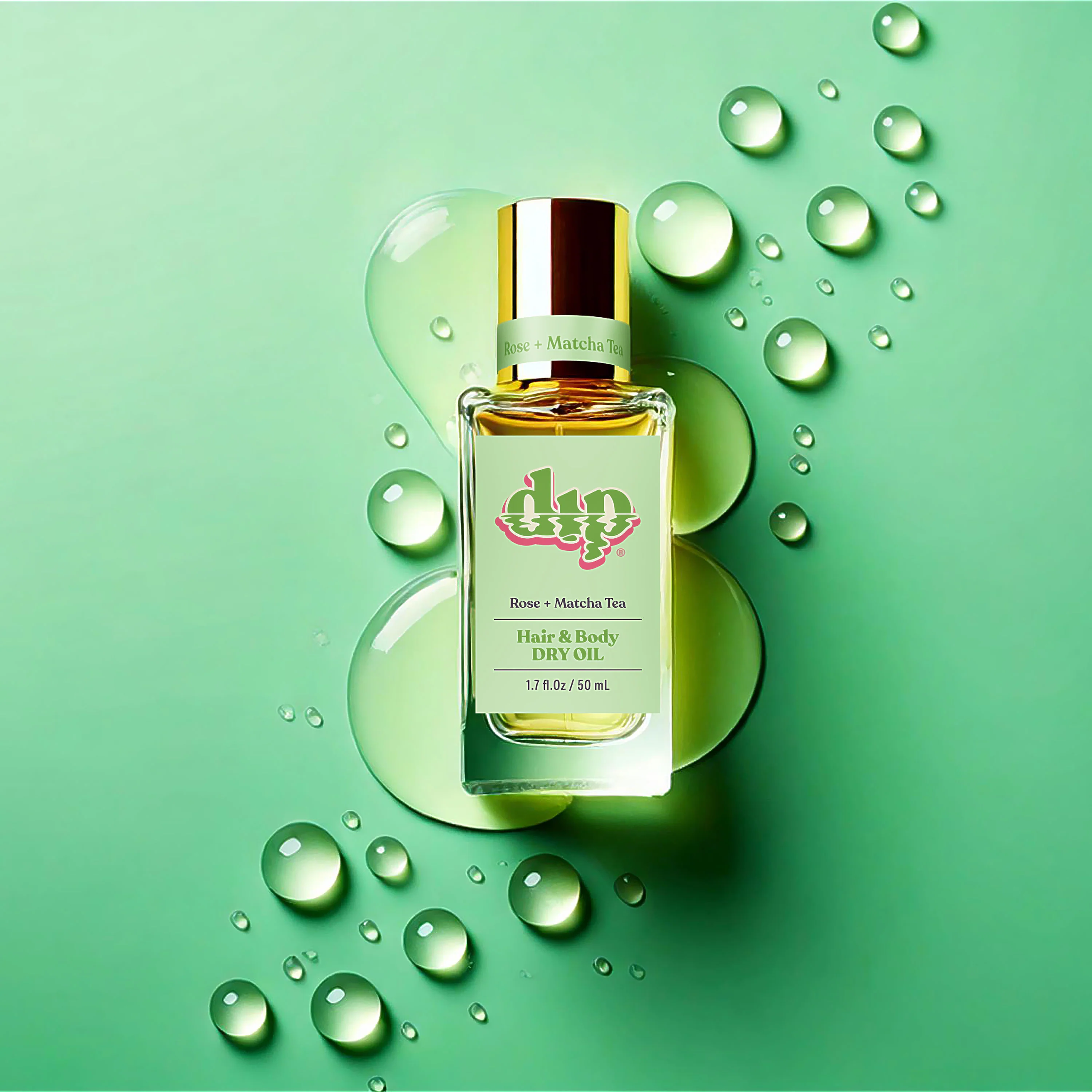 Dip Hair & Body Dry Oil - Rose & Matcha Tea - Image 3