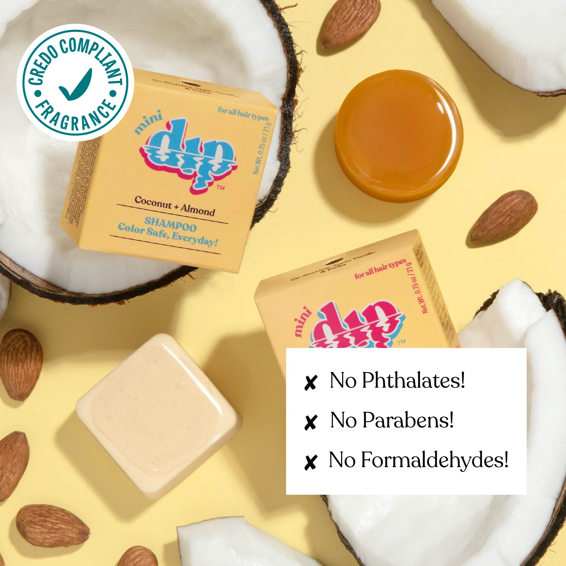 Mini Dip Shampoo Bar: Color Safe, Everyday - Coconut & Almond - Image 5