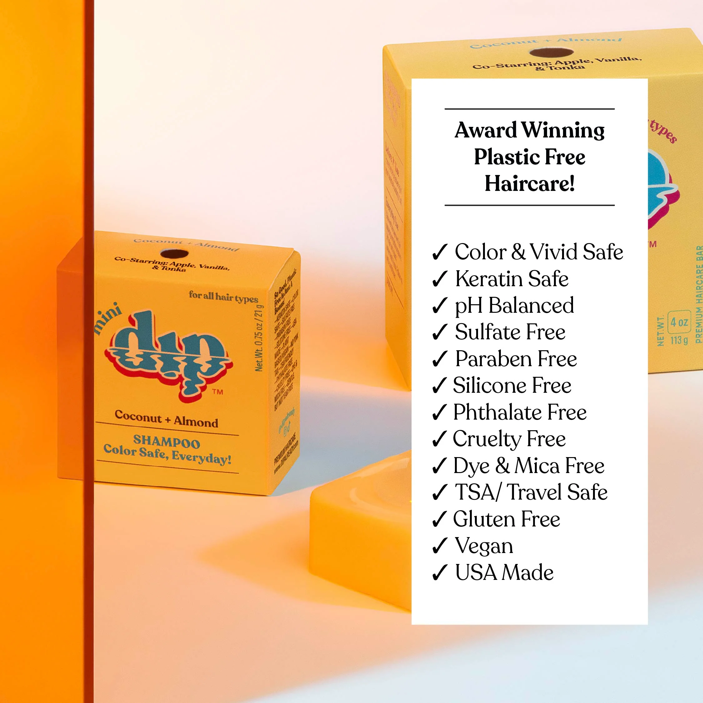 Mini Dip Shampoo Bar: Color Safe, Everyday - Coconut & Almond - Image 7