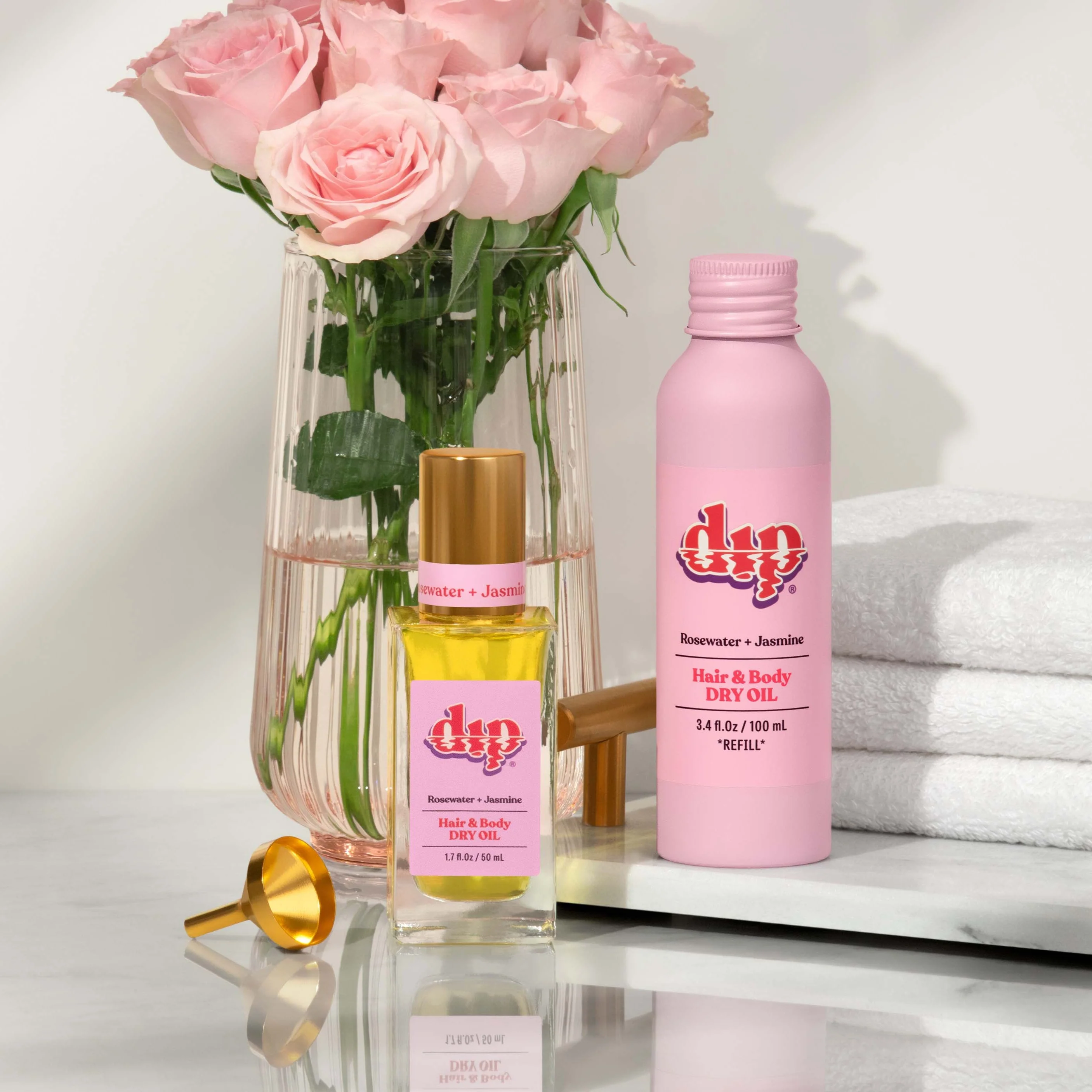 Dip REFILL Hair & Body Dry Oil - Rosewater & Jasmine - Image 3