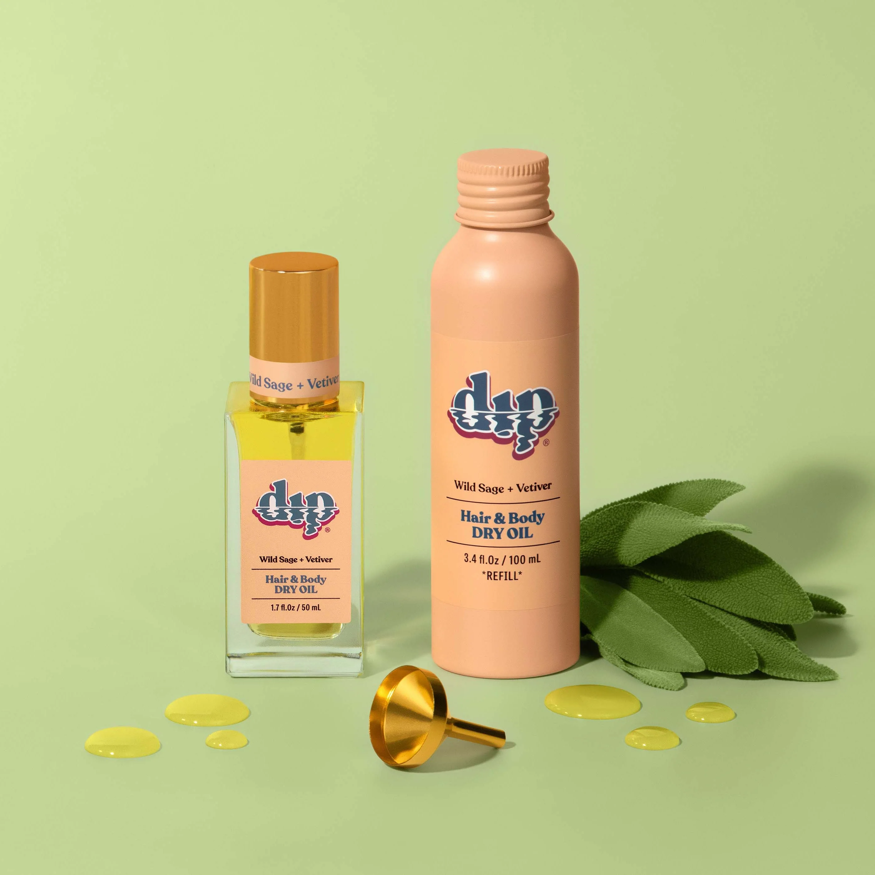 Dip REFILL Hair & Body Dry Oil - Wild Sage & Vetiver - Image 3